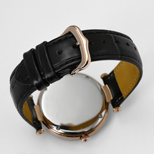 Rotatable Dial Bee Diamond Ladies Watch Sapphire Glass <b>Real</b> Leather Strap Ronda 762 Movement Stainless Steel Women Wristwatch - Product Image 5