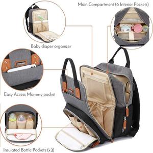 Amiqi lz09 mochila de berço dobrável, bebê à prova d'água, bolsa para cama, de viagem, para mulheres, bolsa para maternidade, com fralda - Product Image 3