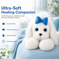 Jouet en peluche intelligent AI Scruffy Dog en coton PP, avec fonction de clonage vocal en 80 langues, compagnon émotionnel et réconfortant, idéal pour les cadeaux d'anniversaire, jouet pour chien en stock