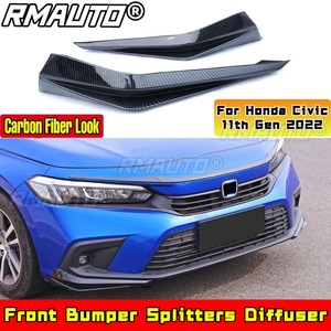 Diffuseur de pare-chocs avant compatible avec Honda Civic 11e génération 2022, kit carrosserie, séparateurs de pare-chocs avant, accessoires de voiture - Product Image 1