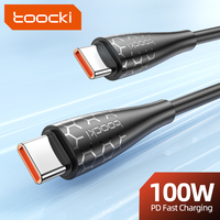 Cable USB C a USB C Toocki de 100W con Carga Rápida y Transferencia de Datos a 480Mbps, Archivo de 1GB en 30 Segundos, Cable Cargador Tipo C para Teléfono y Portátil