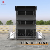 Tente de cabine de sonorisation FOH, abri de contrôle de mixage sonore pour échafaudage Layher, tente de contrôle d'éclairage de concert extérieure étanche