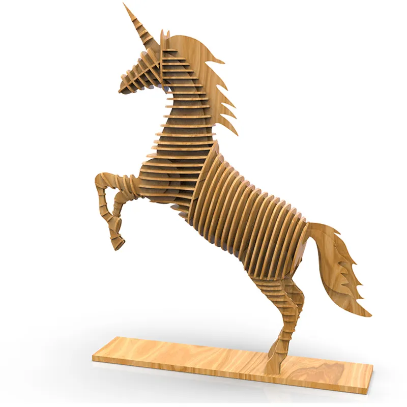 Sculpture en bois sur mesure pour décoration de maison, hôtel, bureau, Animal, à vendre, Statue de cheval en bois