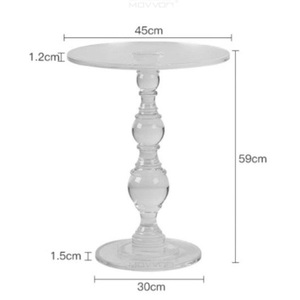 Table d'appoint en acrylique transparent, luxe léger, mobilier minimaliste pour la maison, pour tout endroit - Product Image 6