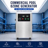 Industriële ozonmachine van 20g, 30g en 50g voor koeltorenwaterbehandeling en legionella-controle met waterkoelsysteem