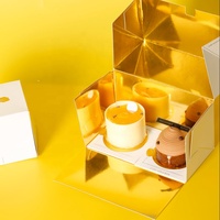 Boîte à gâteau pliable écologique personnalisée avec impression dorée en relief et design élégant pour l'emballage alimentaire du thé de l'après-midi