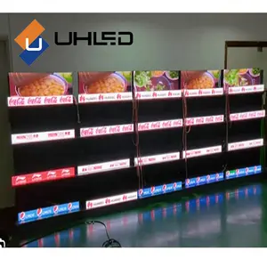 شاشة رفوف led ملونة عالية الدقة شريط led للدعاية مقاس p1.5 مم شاشة عرض led لمراكز التسوق