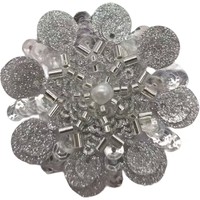 Applique en tissu à petites fleurs perlées et pailletées pour vêtements féminins, artisanat DIY et décoration toutes saisons