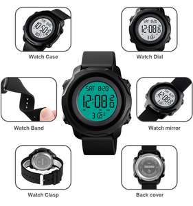 SKMEI 1682 orologio elettronico da uomo multifunzionale da alpinismo all'aperto Sport impermeabile orologi di misurazione della temperatura in tempo reale - Product Image 6