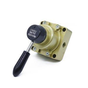 วาล์วควบคุมกระบอกลมแบบแมนนวล HV200D แบบหนึ่งเข้าสองออก พร้อมคันโยกควบคุมการถอยหลัง  รุ่น 02B  รองรับการปรับแต่งตามแบบ OEM - Product Image 1