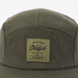 Gorras de lana cálidas al por mayor con parche de logo tejido personalizado, visera plana, ajustables, vintage, para <span class=keywords><strong>hombre</strong></span>, verde oliva, para invierno y actividades al aire libre. - Product Image 6