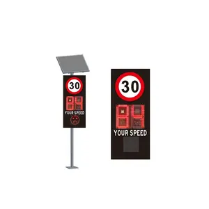 2 digits outdoor solar radar speed limited traffic sign