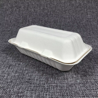 Boîtes à emporter de canne à sucre de bagasse biodégradable et compostable de 9 pouces de 900ml pour le papier de restaurant
