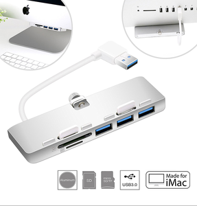 Venta caliente Aluminio 3 <span class=keywords><strong>USB</strong></span> 3,0 SD TF Lector de tarjetas <span class=keywords><strong>USB</strong></span> <span class=keywords><strong>Hub</strong></span> con botón fijo para <span class=keywords><strong>IMac</strong></span> - Product Image 4