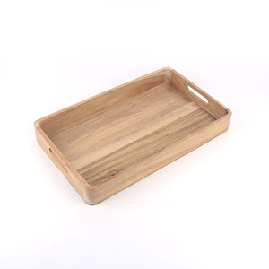 Bandeja de servicio de madera de acacia duradera para decoración del hogar, plato rectangular para servir aperitivos, bandeja de cama, accesorio de mesa de café - Product Image 6