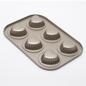 Heart Shape Cake Mold 6 Cavity Non Stick Baking Pan Oven Safe For Cake Making - Product Image 2