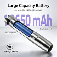 Lampe torche UV DUNFBIRD BX36-3-4 pour inspection de documents et billets de banque, 365nm 395nm, IP65, rechargeable par USB, en alliage d'aluminium