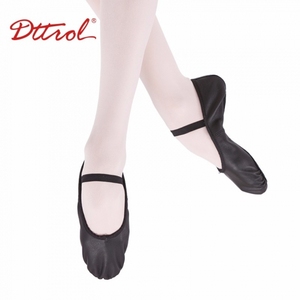 Zapatos de <span class=keywords><strong>Ballet</strong></span> de Cuero de Cerdo Genuino a <span class=keywords><strong>Precio</strong></span> de Fábrica Dttrol, Zapatos de Baile de Entrenamiento Unisex con Suela Completa - Product Image 1