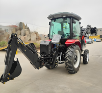 Tracteur multifonction de haute qualité à moteur diesel 4x1 avec pelle rétrocaveuse, chargeur frontal, pompe hydraulique KYB haute performance et boîte de vitesses à roulements