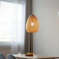 Lampe suspendue moderne en fer et rotin tressé à la main, hauteur réglable, avec LED 3500K blanc chaud pour salle à manger (vente en gros)