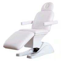 Fauteuil de soin esthétique électrique de luxe à 3 moteurs, design moderne, équipement de salon en métal