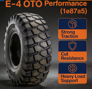 Neumático Radial HRE41 E-4/L-4 OTR para Camiones Volquete Articulados y Rígidos, Cargadoras de Ruedas y Bulldozers 23.5R25 / 26.5R25 / 29.5R25 - Product Image 4