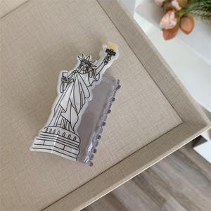 Nouvelle mode Statue de la liberté pince à cheveux pour femmes fille Vintage acétate requin pinces à cheveux accessoires de cheveux bijoux cadeau - Product Image 3