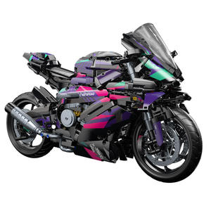 Ensemble de moto cyberpunk mécanique pour garçons - Blocs de construction en plastique ABS DIY compatibles avec les modèles de décoration - Product Image 1