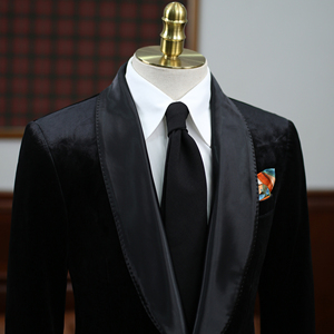 <strong>Men's</strong> Black <strong>Velvet</strong> Suit Shawl Lapel Slim Fit Luxury Tuxedo <strong>Jacket</strong> for Wedding Gala Evening Party <strong>Dinner</strong> <strong>Jacket</strong> Premium - Product Image 2