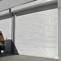 Portes à enroulement électriques modernes en acier inoxydable pour devantures de magasins - Kits complets de portes en acier galvanisé coloré