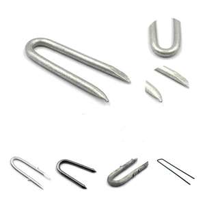 녹방지 아연 도금 가시 U형 손톱 울타리 스테이플 뜨거운 담근 아연 도금 울타리 스테이플 - Product Image 2