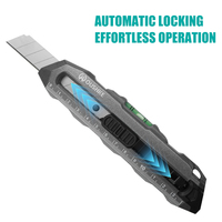 Couteau utilitaire multifonctionnel en alliage d'aluminium OUSHKE, fabrication directe OEM, lame coulissante en acier inoxydable, qualité industrielle 0,5 mm/m