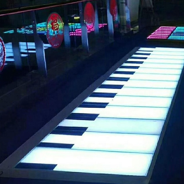 LED Piano Sensing Floor Tile Interactive Ground Network Stair Step Light Red Foot Exterior Tiles Room Amusement Equipment