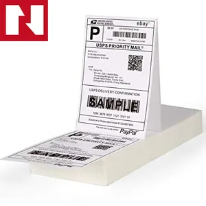 Adesivi adesivi di carta con Logo di marca di stampa personalizzata di alta qualità per l'imballaggio di etichette di spedizione