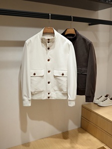 سترة رجالية كاجوال شتوية بزر واحد على الطراز الإيطالي القديم عالية الجودة مصنوعة من الصوف الممشط/البوليستر 240 جرام قابلة للتنفس - Product Image 6