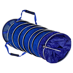 Panier à poissons pliable en alliage d'aluminium avec anneau épaissi et filet enduit de colle pour équipement de pêche - Product Image 4