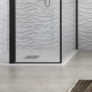 Mampara de Ducha Kamalu KPX2800N de 70 cm, Sin Marco, Acabado Negro, Puertas de Vidrio de 120 cm con Bisagras y Fijas, con Marco de Aluminio Plegable - Product Image 5