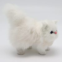 Jouets de Simulation chat en peluche, poupée d'animaux réaliste, pour enfants, décoration de maison, cadeau de bébé