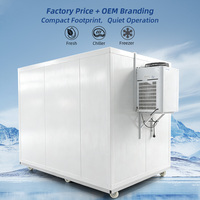 Chambre Froide Portable et Mobile avec Isolation en Panneaux PU, Contrôle Automatique Sanyo, Option Solaire pour Stockage et Présentation Alimentaire au Détail