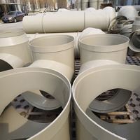 Tuyau de ventilation rectangulaire en PP, conduit d'évacuation en plastique chimique, tuyau industriel anti-corrosion pour le traitement des gaz résiduels