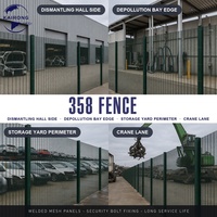 Clôture de sécurité 358 en acier galvanisé thermolaqué, panneau de grillage soudé anti-escalade, durable pour centre de démontage de véhicules extérieur