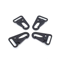 Clip de sangle HK 25 mm en alliage de zinc noir mat, mousqueton tactique Olecranon pour paracorde, porte-clés, crochet à ressort, accessoires de sac