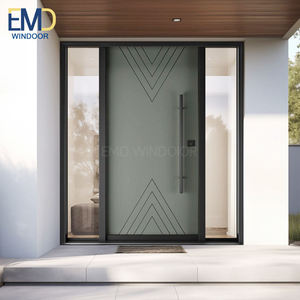 ประตูหน้าบ้านหรูหราพร้อมแผงเหล็กตกแต่งลายฉลุเลเซอร์ - Product Image 3