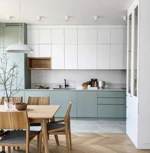 Offerta Speciale: Set di <span class=keywords><strong>Mobili</strong></span> da <span class=keywords><strong>Cucina</strong></span> Modulari Moderni su Misura in PET e MDF, Design Italiano, con Armadietti e Spazio di Archiviazione - Product Image 3