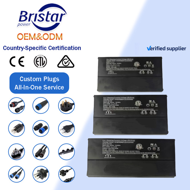 2026 BST OEM ETL 5 in 1 Dimmable Class2 Power Supply 192W 24V 100-277V Constant Voltage Junction Box Board Mode Led Driver