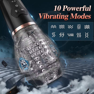 Vibrador Masculino de Doble Motor con Manos Libres, 10 Vibraciones Fuertes, Copa de Masturbación con Succión - Product Image 5