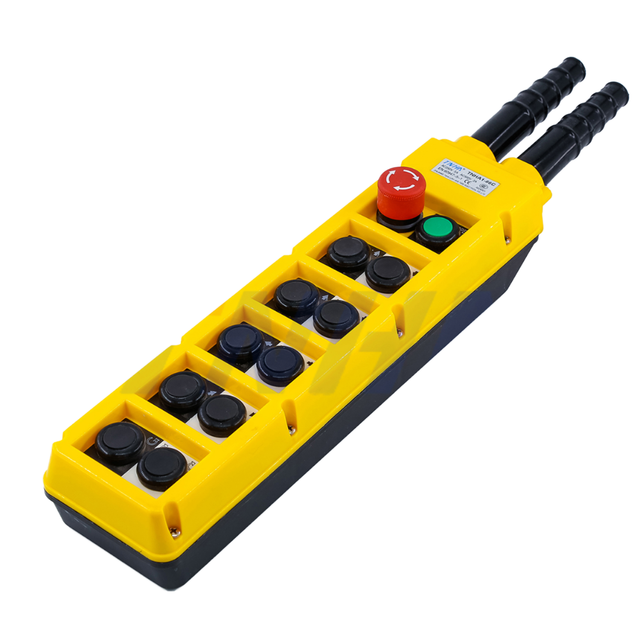 XCD-64C Waterproof Electric Hoist Box Pendant Controller Crane Remote Control Push Button Switch IP65 Level Plastic 1NO 10A 220V
