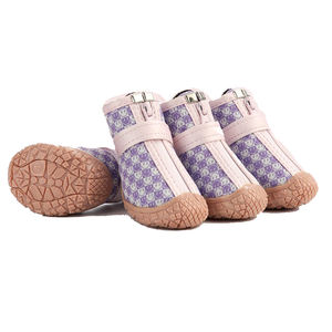 Chaussures modernes imperméables pour chiens Bottes solides pour chiots Bretelles réfléchissantes <span class=keywords><strong>Chaleur</strong></span> Semelle en caoutchouc PU Chaussettes antidérapantes pour animaux de compagnie - Product Image 5