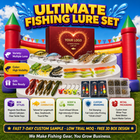 Kit de leurres durs Mygreen, assortiment de leurres durs pour la pêche au bar et à la truite, 12 couleurs, boîte, fournisseur en gros, fabricant