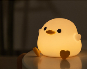 Nouvelle Lampe de Table Créative en Silicone pour Enfants, Design Moderne Canard <span class=keywords><strong>Doudou</strong></span>, LED Blanc Chaud, Taille Moyenne, Rechargeable, Minuterie de Sommeil, pour Chambre à Coucher - Product Image 6